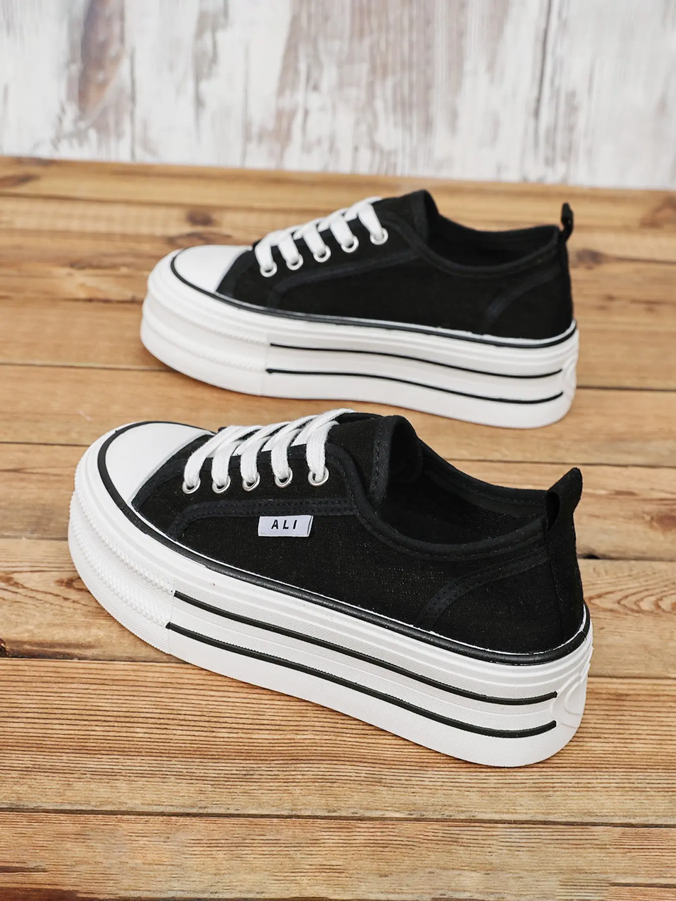 Women's Casual Athletic Sports Shoes, Comfortable Elegant Shoes, Height-Increasing Thick Sole, Breathable Low Top, Versatile, Spring Fall Low Heel Shoes, Platform Sneakers