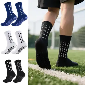 Unisex Elite Football Training Socks Breathable Cushioned Non-Slip Silicone Grips for Enhanced Performance in Matches Workouts Available in 3 6 10 Pairs
