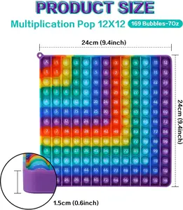 Multiplication Formula Practice Math Game, 12x12 Multiplication Table Learning Activity Board, Digital Teaching Educational Toy, Math Learning Tools