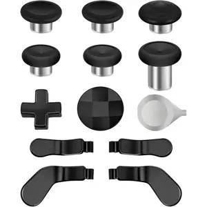 Thumbsticks for  Elite 2 Controller - Accessories Replacement Metal Mod Parts Thumbsticks, Paddles, D-Pads, Tool Compatible with  One Elite Controller Series 2 Core, Black