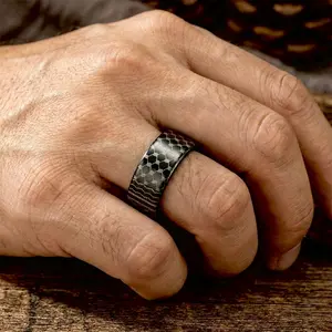 Inverse Black Kufiya 8mm Tungsten Band