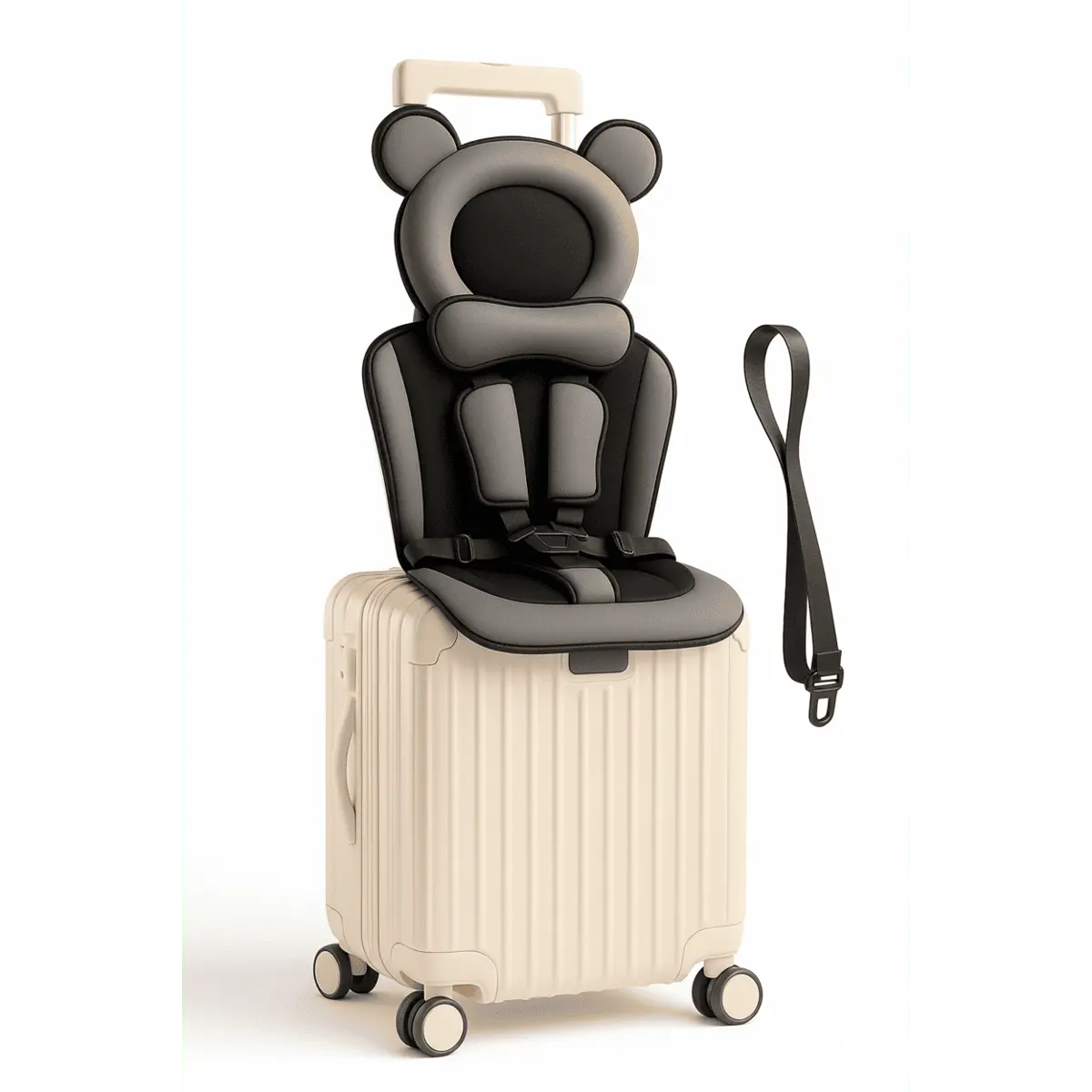 Travel Suitcase Seat Luggage Black Color
