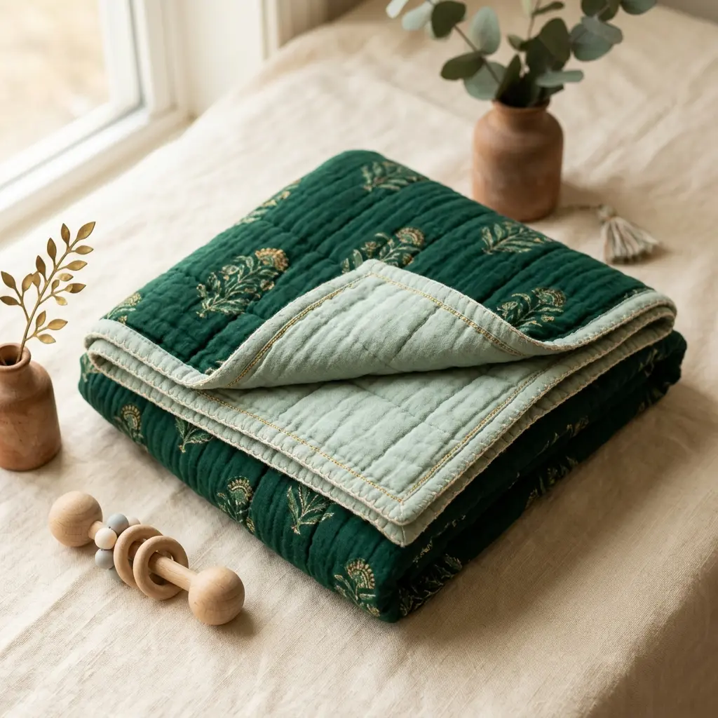 The Emerald Forest Winter Quilt (Reversible)
