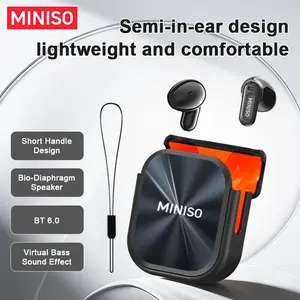 MINISO MS109 Bluetooth 6.0 Wireless Earbuds, Waterproof Headphones, HiFi Sound Quality | Suitable for Office, Sports, Studying, and Voice Calls | Built-in Microphone | Gaming Bluetooth Earphones