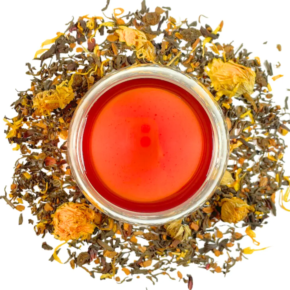 Emperors Organic Pu-erh Tea - Fermented - Natural Probiotic - Gut Health - Light Cinnamon & Plum Flavor - Low Caffeine - After Meal Relief Tea