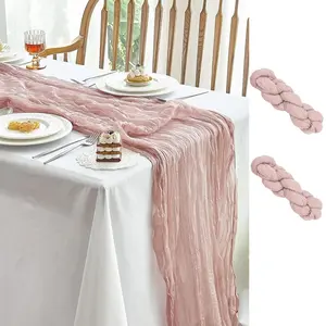Blue Cloth Table Runner Set, Long 10 Feet (approximately 3 Meters), Perfect for Weddings Parties Banquets & Bridal Tea