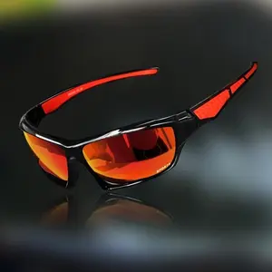 Polarized sports fashion sunglasses, suitable for both men and women, with high-performance wraparound design, UV400 protection, lightweight and durable glasses, suitable for fishing, cycling, running, driving and outdoor adventures.