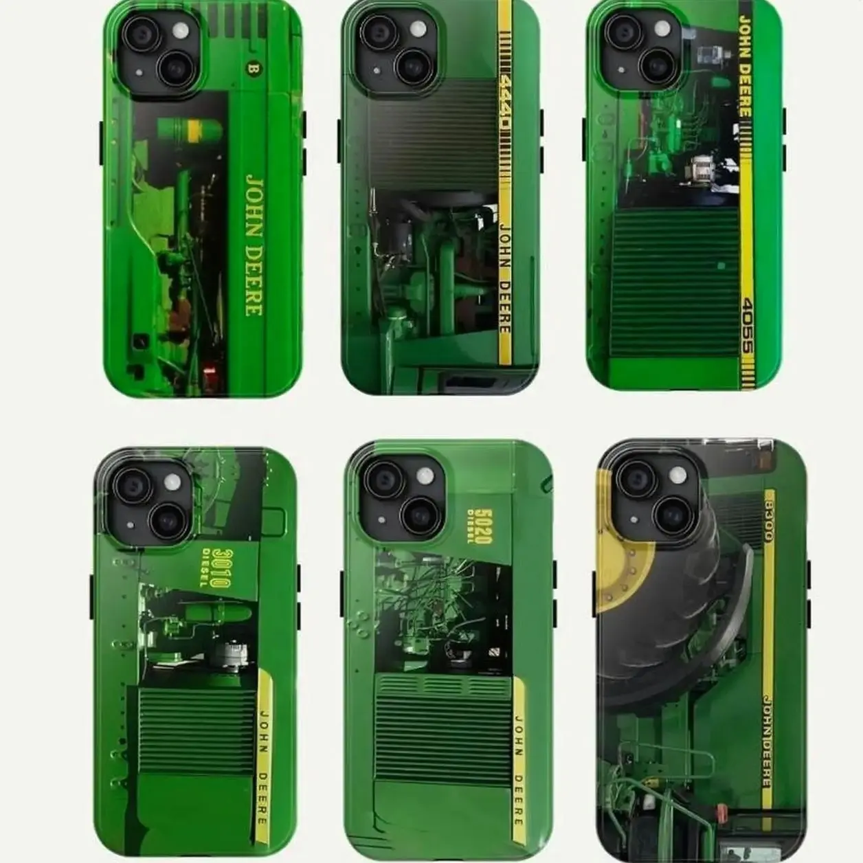 John Deere Green Tractor Phone Case Protective Cover for iPhone 17, X, 11, 12, 13, 14, 15, 16 Series & Galaxy Series