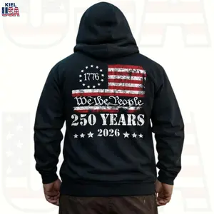 US 250 Years We The People Printed Men's T-shirt, Sweatshirt, Hoodie, Full Size, Full Color