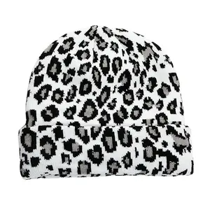 Leopard Print Knit Beanie Hat  Stylish & Warm Winter Accessory for Men & Women  Cozy Fall & Winter Headwear  Must-Have Casual Fashion for Cold Weather Outfits & Outdoor Adventures