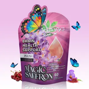 BUTTERFLY'S TEAR Magic Saffron Gummies – Brain, Mood & Focus Support with Saffron, Magnesium, Ashwagandha & Passionflower – 60 Gummies