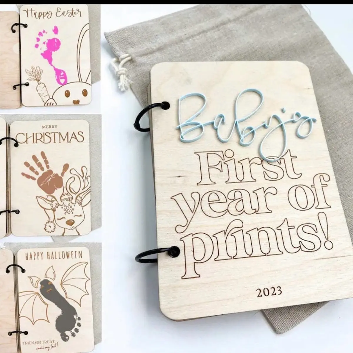 Babies first year of prints keepsake book