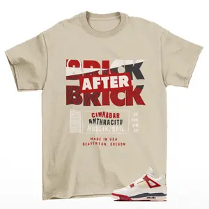 Bike Label Brick After Brick Sticker to Match JD 4 | AJ4 Tan Sneaker Match Decal | Brick After Brick Hypebeast Vinyl Sticker