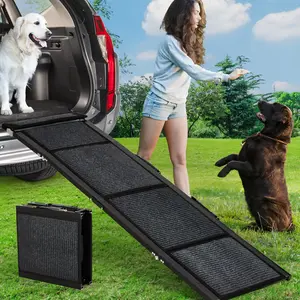 GARVEE Heavy Duty Folding Dog Ramp for Cars - 71" Long & 20" Wide with Non-Slip Surface, Portable Ramp for Large Dogs up to 270 LBS, Suitable for SUVs, Trucks, and Outdoor Use