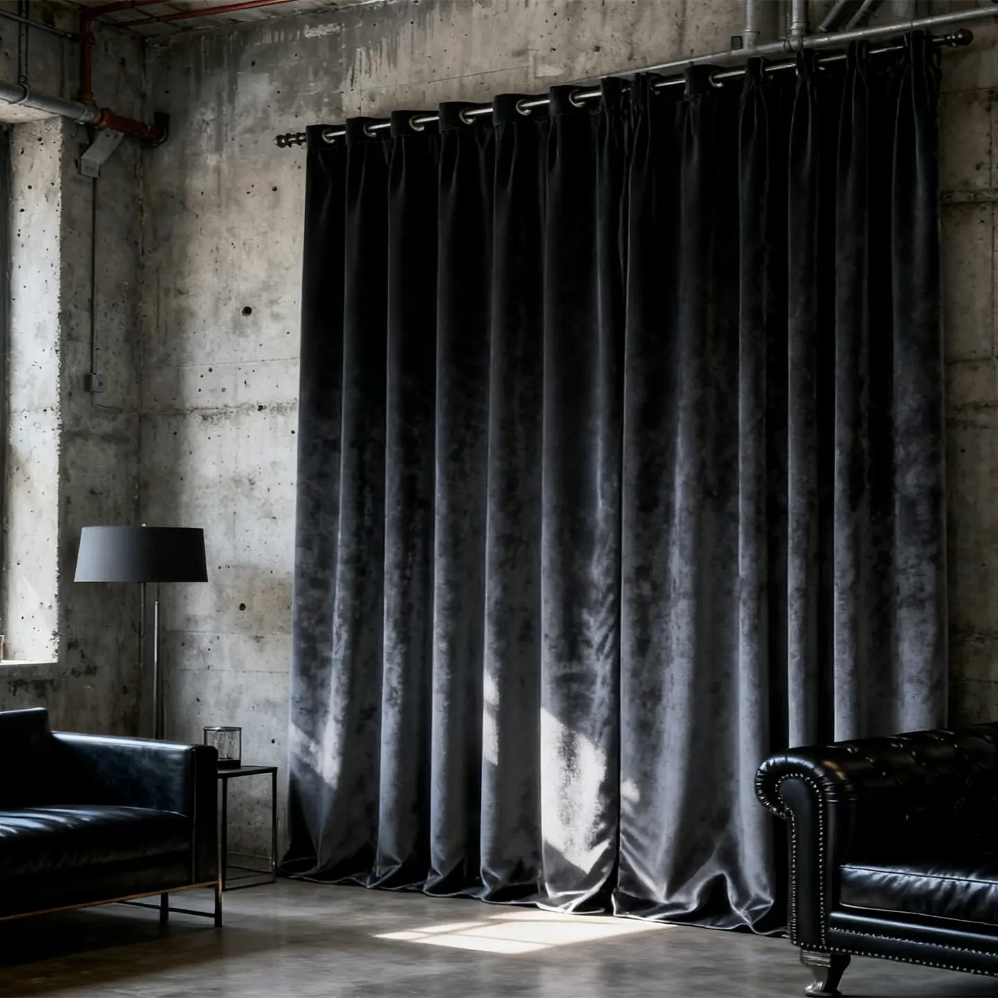 Simple Solid Color Light Blocking Italian Velvet Bedroom Balcony Window Curtain, Fashionable Hole Drapery for Living Room, Blackout Window Curtains, Window Drapes