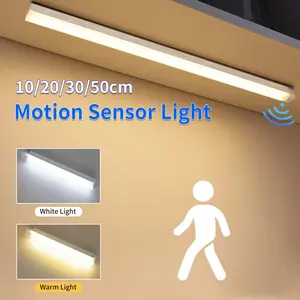 Detachable LED Cabinet Light with Motion Sensor, USB Rechargeable Magnetic Night Lamp, Perfect for Home Decor, Indoor Lighting, Bedroom, Kitchen, Hallway, Party, Bedroom Led Lights