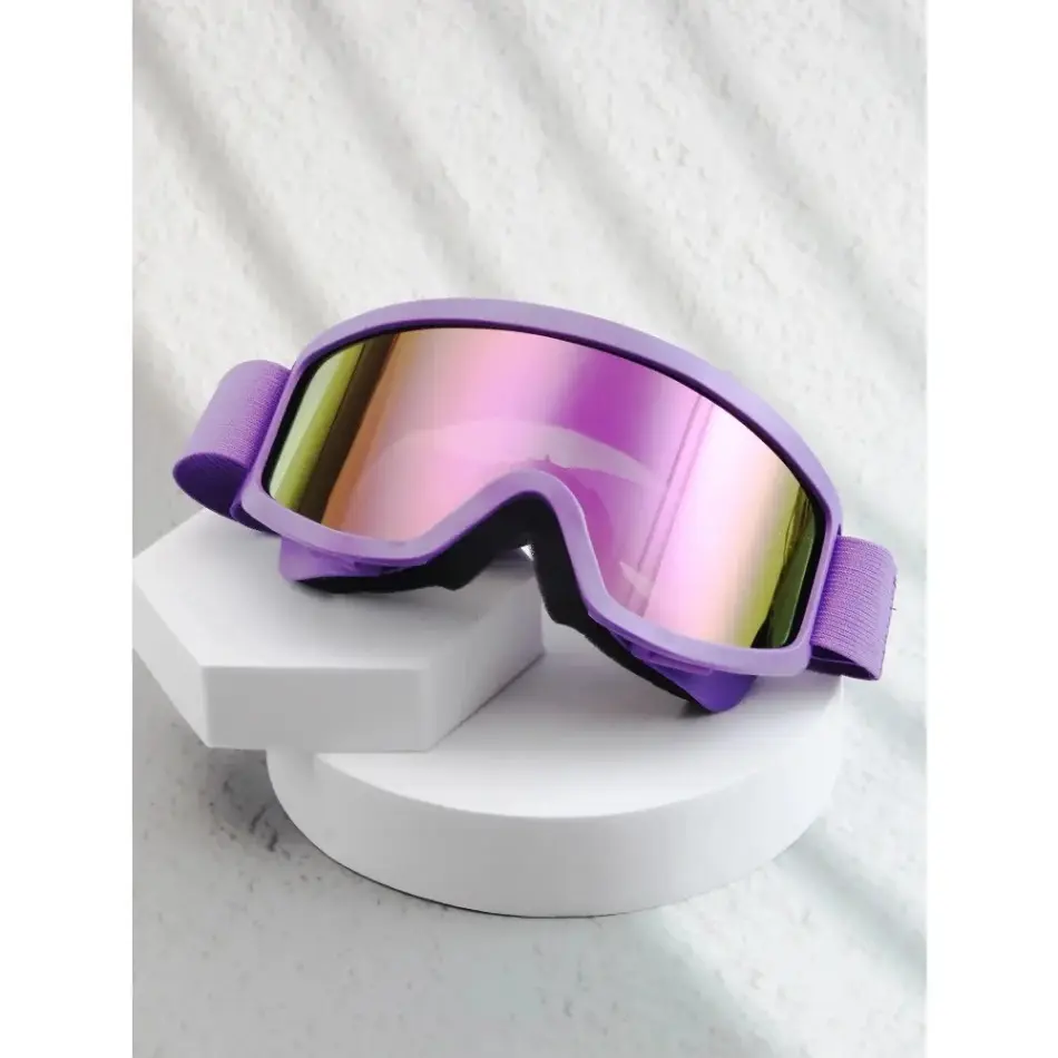 2026 NEW Colorful Coated One-Piece Breathable Ski Goggles High-Definition Vision Cotton Comfort Windproof for Snowmobile & Off-Road