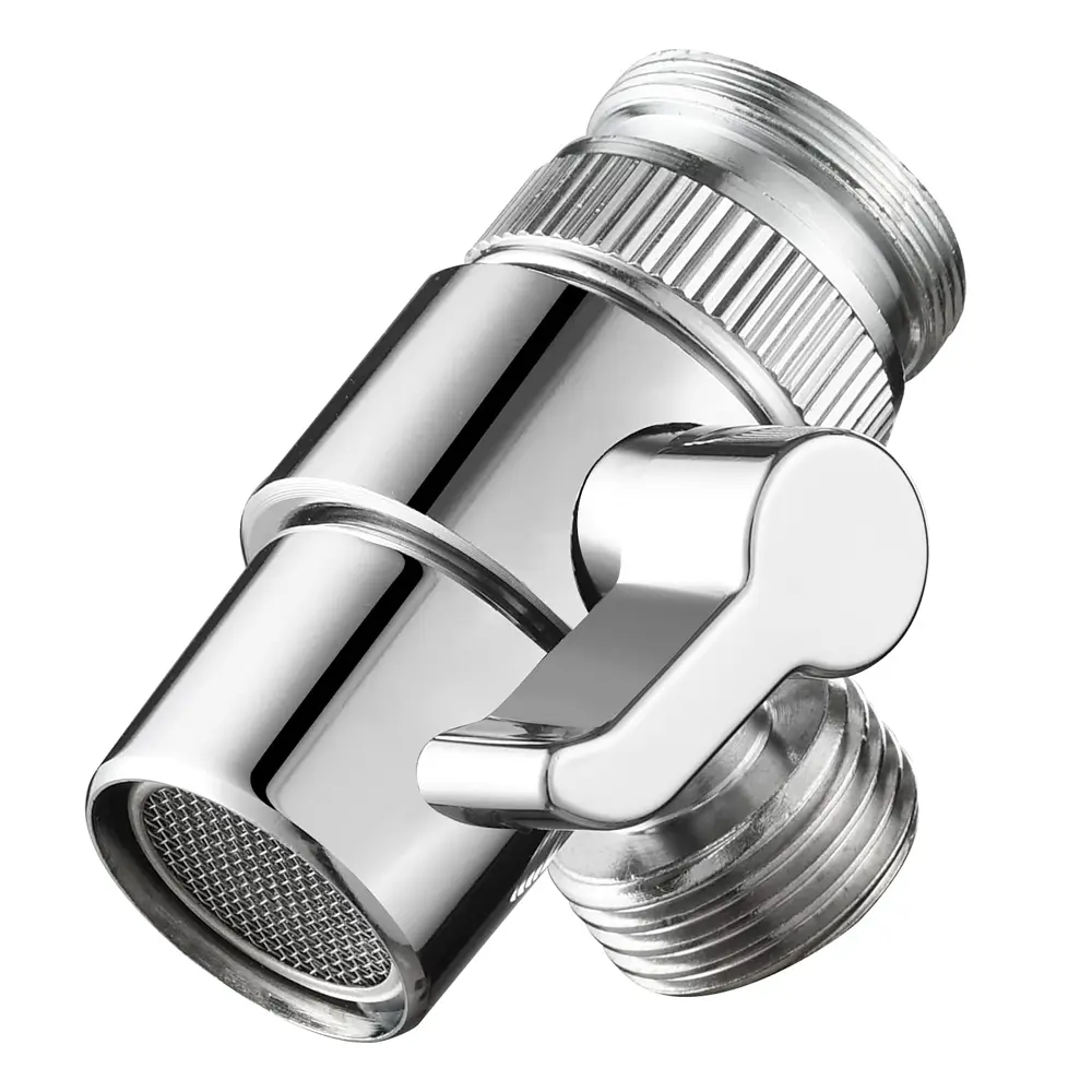 Universal Leak-Proof Quick Connect Heavy Duty Metal Faucet Adapter, One-Click Dual Outlet Valve, Compatible with Washing Machine Shower Garden Hose, Multi Size Adjustable for Kitchen Bathroom Outdoor Faucet Use, Faucet Attachment