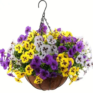 Realistic Outdoor Artificial Flowers UV Resistant Deep, Perfect for Hanging Baskets, Gardens, Porches, Wedding Decorations, Lifelike Artificial Flower, Fake Hanging Plants, Decorative Flowers