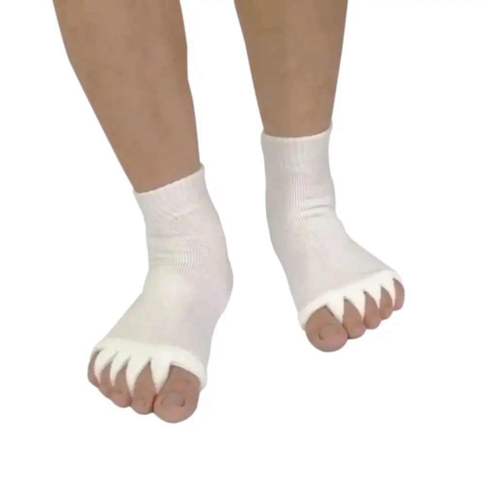 Women's Cotton Breathable 5-Toe Socks & Support Hose, Thumb Eversion Correction Socks for Yoga, Workout, Foot Socks & Support Hose