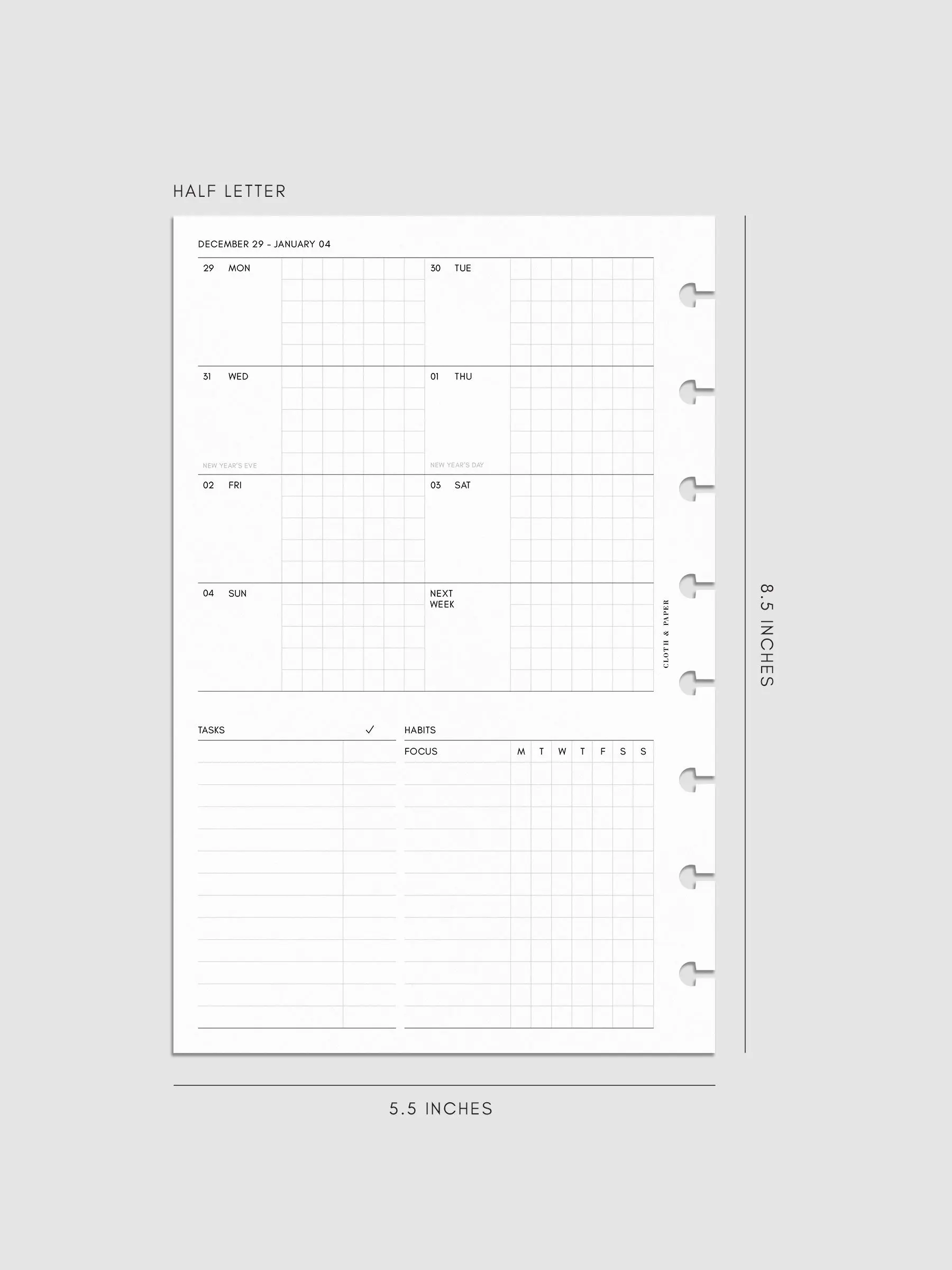 Half Letter 8-Disc Punch