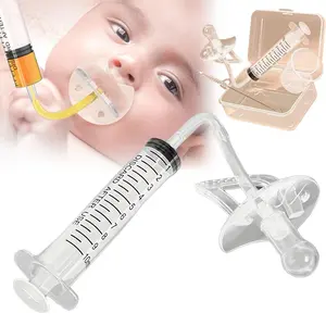 Baby Medicine Dispenser Set, 1 Set Silicone Baby Medicine Tube Pacifier Dropper, Toddler Feeding Pacifier Dispenser, Baby Care Products, Newborn Essentials