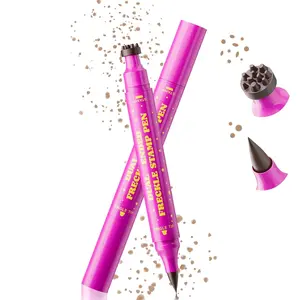 Dual-use convenient freckle cosmetic pen. Soft sponge head easy coloring, delicate tip for fine lines. Make energetic retro freckle look, smooth texture all-day wear, match various makeup styles freely.