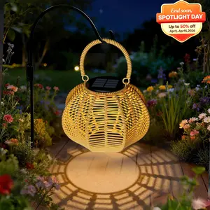 Spotlight Day Solar Lanterns Outdoor Waterproof, KagoLing Solar Lantern Light Gifts for Women Lanterns Decorative Outdoor, Hanging Lantern for Garden, Yard, Patio, Porch, Lawn, Pathway Decor, 2 Pack