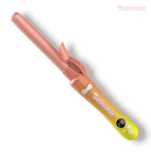 Belmaker Automatic Curling Iron 1 Inch Gradient Orange with 3 Heat Ranges & Half Hour Auto Power Off for Shimmering Curls