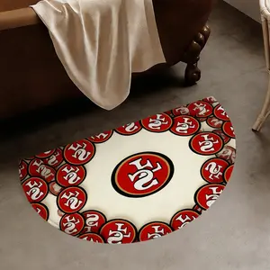 49ers Team-Themed Plush Soft Area Rug with Non-Slip Backing, Digital Print Design, Perfect for Fans and Bathroom Decor