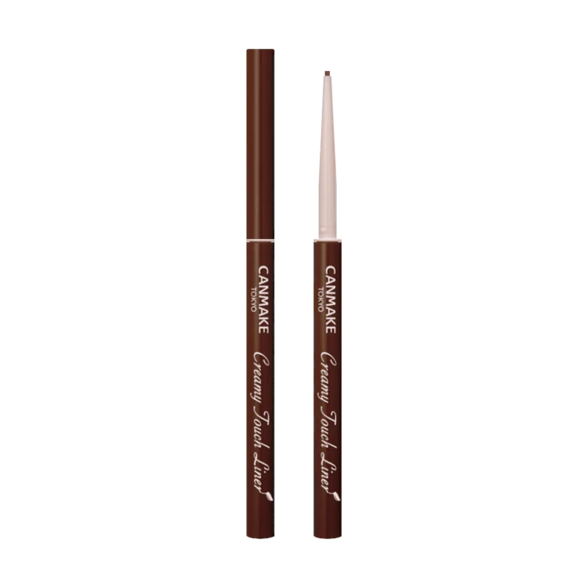 CANMAKE Creamy Touch Liner 1.5mm - Waterproof Gel Eyeliner Pencil for Natural Look, Smudge-Proof, Beginner Friendly, Azuki Brown #07