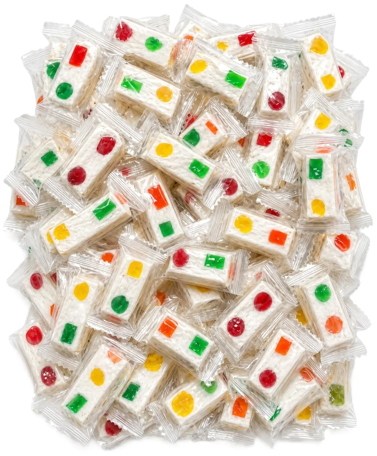 Jube Nougat Chewy Candy Mix | 1 lb Bulk Bag | Individually Wrapped Fruity Nougat Bites | Assorted Soft Candy for Sharing, Candy Bowls & Party Treats