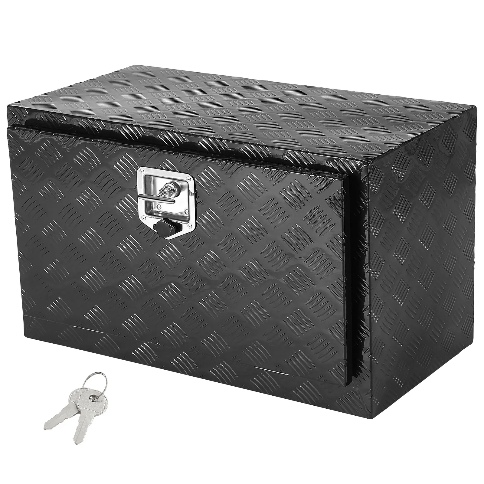 【Summerfinds】VEVOR Underbody Truck Box,30" x 14" x 16" Pickup Storage BoxHeavy Duty Aluminum Diamond Plate Tool Box with Lock and KeysWaterproof Trailer Storage Box with T-Handle Latch for TruckVanTrailer, Lockable Tool Storage, Toolbox Storage Box
