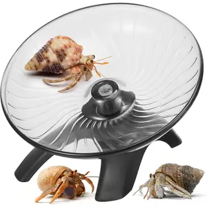 Hermit Crabs Wheel Toy, Silent Hamster Running Wheel Toys, Tank Accessories, Small Animals Cage Accessory for Hermit Crab Hamster Dwarf Rat Exercise(4.13 x 2.95 x 3.34 Inch)