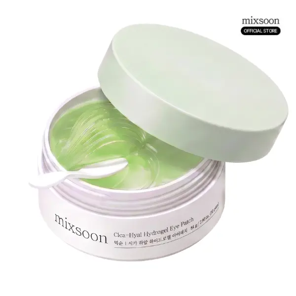 [mixsoon Official] Cica-Hyaluronic Hydrogel Eye Patches - 30 Pairs (60ea), Korean Daily Skincare, Soothing Facial Moisturizer for Under Eye Self Care