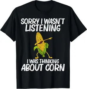 100% Cotton Funny Corn Gift For Men Women Corn On The Cob Costume Farmer T-Shirt