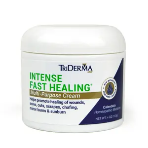 TriDerma Intense Fast Healing Skin Cream with Aloe Vera & Vitamins for Irritations Sores Rashes