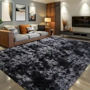 Modern Long Pile Polyester Fiber Rug, Fluffy Modern Rug, Super Soft Rug, Rectangular Carpet for Living Room & Bedroom, Home Use, Multiple Sizes Available, Shaggy Rug, Fluffy Shaggy Rugs