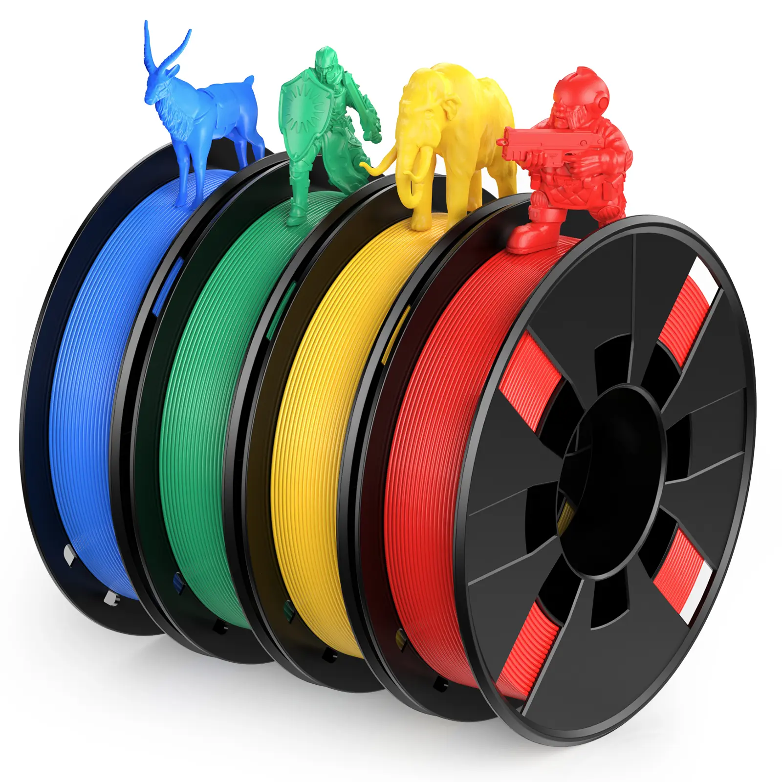 ENTINA 4 Color PLA 3D Printer Filament  Small Bundle, 1.75mm,  ±0.02mm, 200g x 4 Spools Set,Not for 1kg AMS/Multi-Color Systems,No  Warping &Tanglinng,printer filament bundle,filament maker