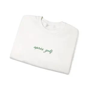 Apres Golf Crewneck Sweatshirt, Ideal for Golfers, Golf Clothes Comfort