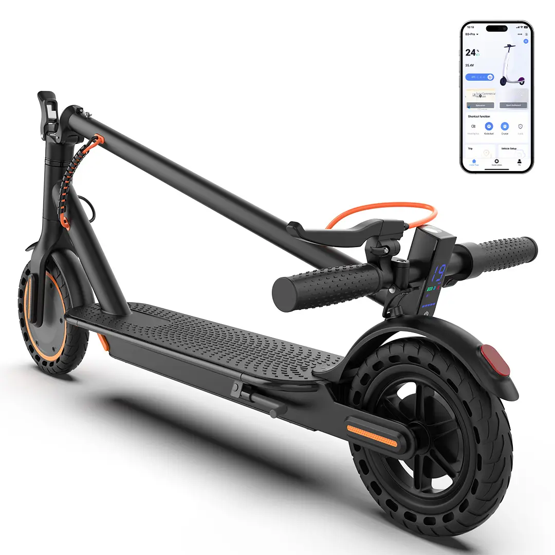 Foldable Electric Scooter for Adults, 350W Motor, 19 MPH & 15 Mi Range, Dual Suspension & Braking, 8.5" Solid Tires, Cruise Control with App Health Check, Led Display, Unisex, Motorized Scooters tiktokshopbacktoschool, Multifunctional, Adult Fit, Compact