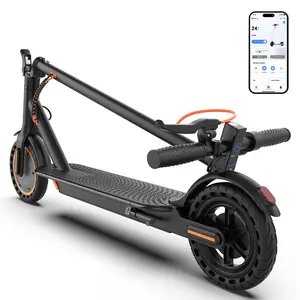 Adult Foldable Electric Commuter Scooter - Portable Max Pro (Black) with APP, 350W/500W Motor, 8.5"/10" Puncture-Proof Solid Tires, 19/21MPH Top Speed, 16-28 mi Range, Dual Braking System, Suspension for Outdoor Sports & Fitness Fun