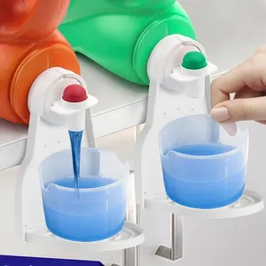 2-Pack Laundry Detergent Cup Holders/Drip Collectors, suitable for most economy laundry detergent bottles, say goodbye to leaks and mess - space-saving laundry room accessories