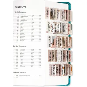 Laminated Bible Tabs for Women & Men - Large Print Tabs for Study Bibles, Boho Theme for Easy Navigation and Quick Reference - Easy-to-Read and Apply Tabs for All Ages