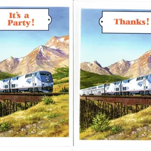 Amtrak Party Invite and Thank You Combo Pack
