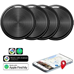 Bluetooth-compatible Tracker Set (dual System), Compatible with iOS & Android, Tracks Keys Luggage Wallet Vehicles, 4 Pieces, Lithium Ion Batteries, Works with Android