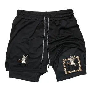 [Father's Day Gift] Heybo Outdoors Shorts - Flying Duck & Camo Graphic - soft casual athletic shorts with built-in liner, drawstring, elastic waistband outdoorfun