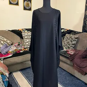 Any 1p Luxury Abaya Collection - Elegant Black Abaya with Intricate Embroidery and Long Sleeves for Special Occasions dubai abaya