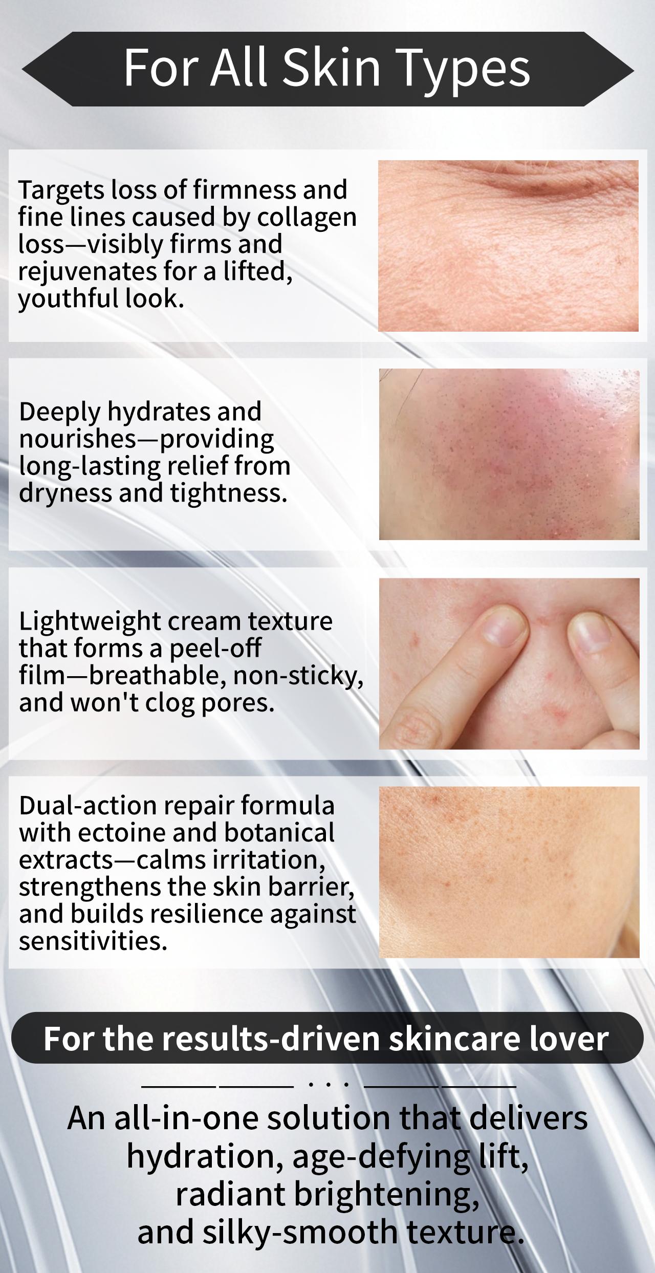 [1 PACK] YOZECHY Triple Collagen Mask - 300-500 Dalton Peptides for Deep Absorption, Hydrates, Fights Aging, Brightens, & Smooths. Triple Elastin + Hexapeptide Complex—instantly reveals radiant, youthful skin.