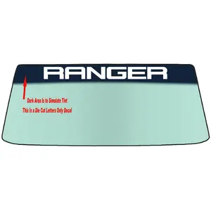 Fits A FORD RANGER Vehicle Custom Windshield Banner Graphic Die Cut Decal - Vinyl Application Tool Included